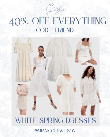 Here are the perfect white spring dresses to wear for dinners out, as graduation dresses, or bachelorette party dresses! 40% off everything 50% off if you are a member  Baby shower dresses bridal shower dresses, affordable dresses

#LTKSeasonal #LTKstyletip #LTKFind