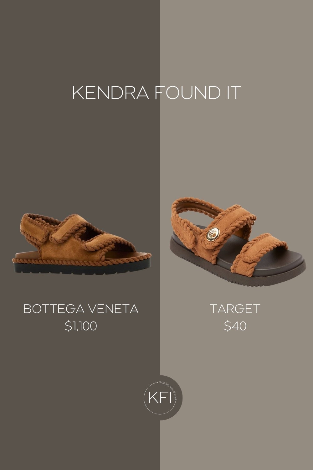 Bottega Veneta Jack Suede Sandals dupe coming in hot. 🔥

On the left: the Bottega Veneta Jack Suede Sandals for around $1,100. On the right: a Target dupe for $40 with the same braided trim, rich tan suede look, and chunky sole that’s actually comfortable for real-life walking, errands, and travel days.

Style them with linen trousers, denim shorts, or a simple black dress and no one will know they aren’t designer. This Bottega Veneta Jack Suede Sandals dupe is such a fun way to get the luxe, laid-back vibe without the designer price tag.

Linked both here.

Target fashion, target shoes, summer sandals, luxury dupes

#LTKSeasonal #LTKootd #LTKSaleAlert
