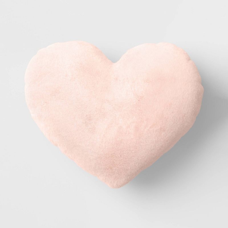 Valentine's Day Oversized Fur Heart Throw Pillow - Threshold™ | Target