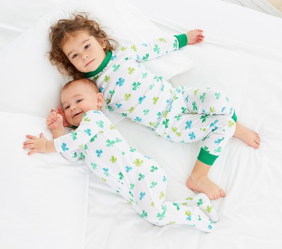Lucky Clover Pajama Set | Pottery Barn Kids