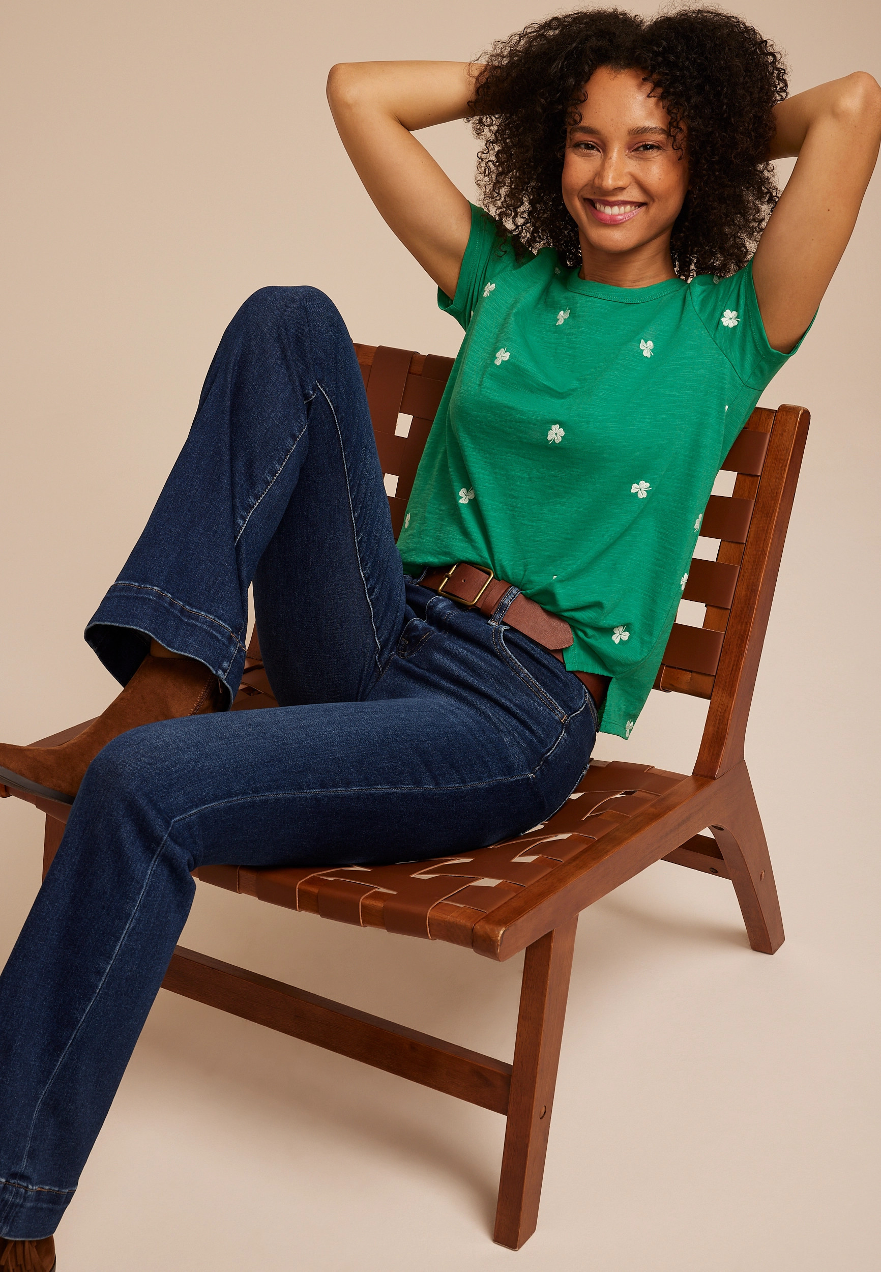 Maurices Women's 24/7 Dawson Shamrock Crew Neck Tee | Maurices
