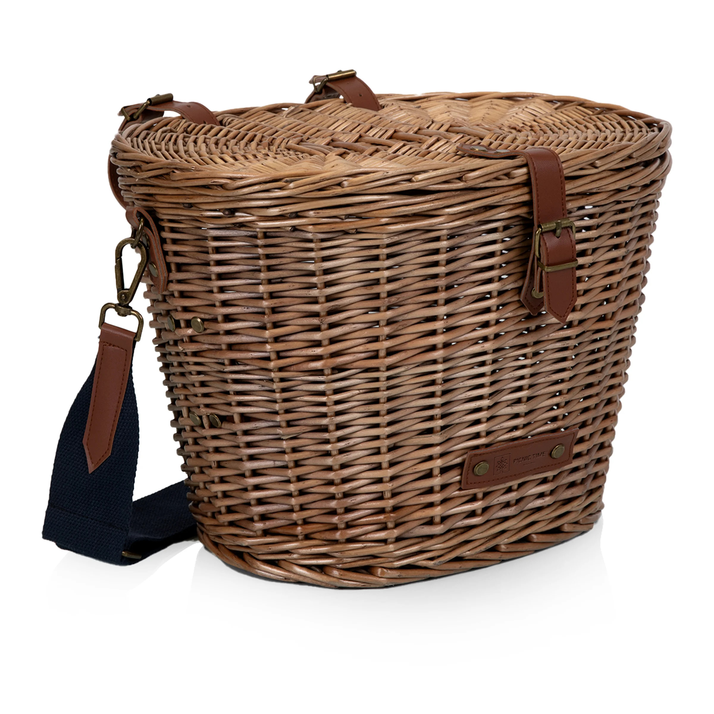 Cambridge Bike Basket, Personal Picnic Basket with Removable Shoulder Strap, Small Basket for Lunch, Bicycle Basket | Wayfair North America