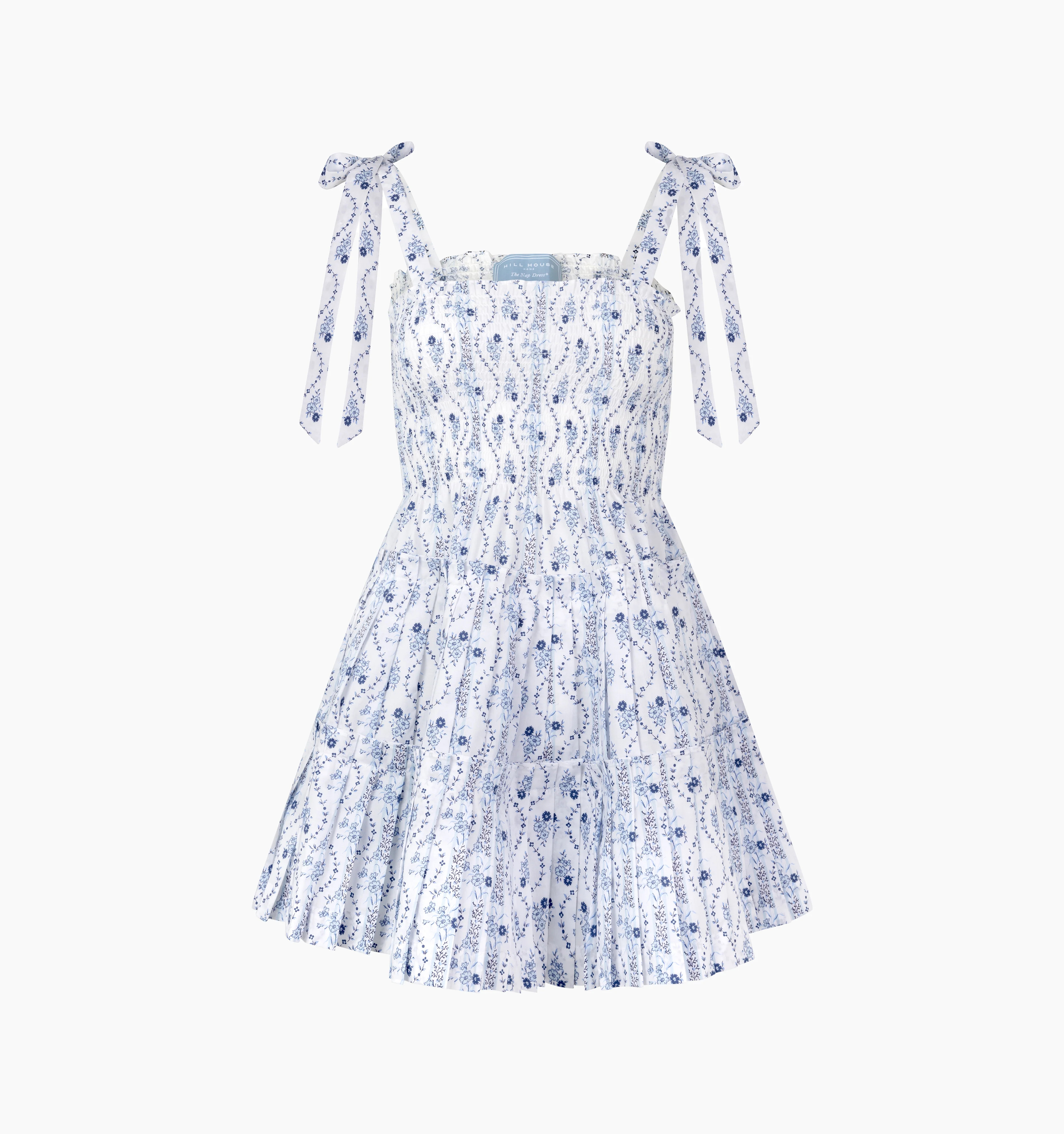 The Ribbon Charlotte Nap Dress | Blue Vine Stripe / S | 100% Cotton | Hill House Home | Hill House Home US