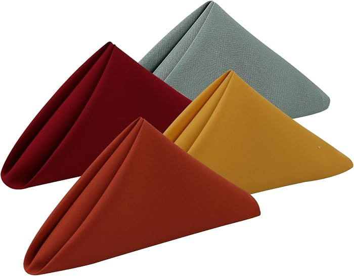 Cloth Napkins Set of 8,Gold,Terracotta,Burgundy,Sage(Fall 4 Colors) | Amazon (US)