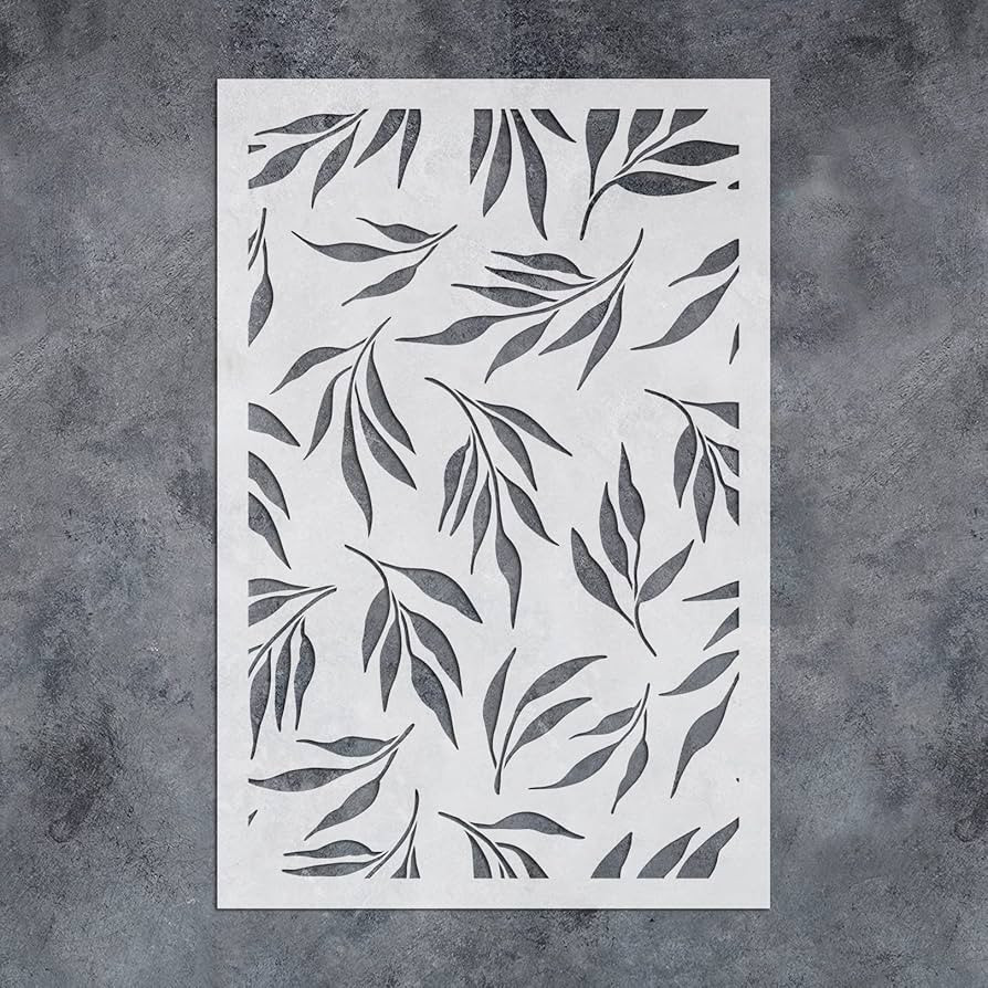 GSS Designs Leaf Wall Stencils for Painting Repeatable Pattern for Wallpaper Wall Decor 16x24 Inc... | Amazon (US)