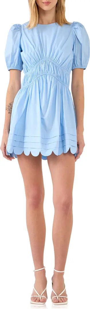 English Factory Scallop Detail Minidress | Nordstrom | Nordstrom