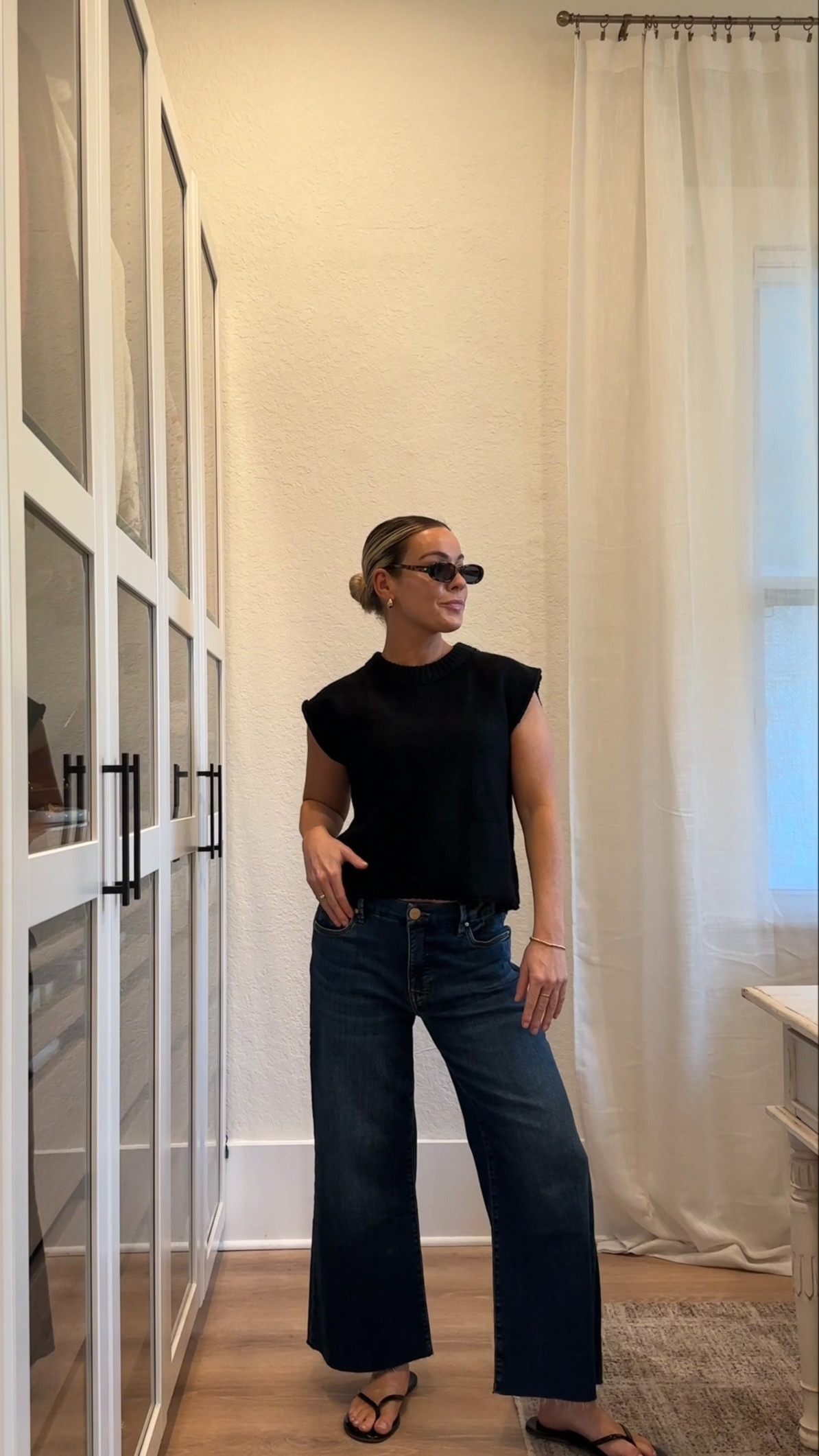 I'd wear these jeans on an airplane and that's saying A LOT - a wardrobe staple that you can wear with boots during fall and winter or flip flops in spring in summer. PRO TIP: size down! I took my normal size 4 and I should have gone down to a size 2. Otherwise, quality and comfort is 10/10 

 #LTKgrwm #LTKootd #LTKWorkwear
