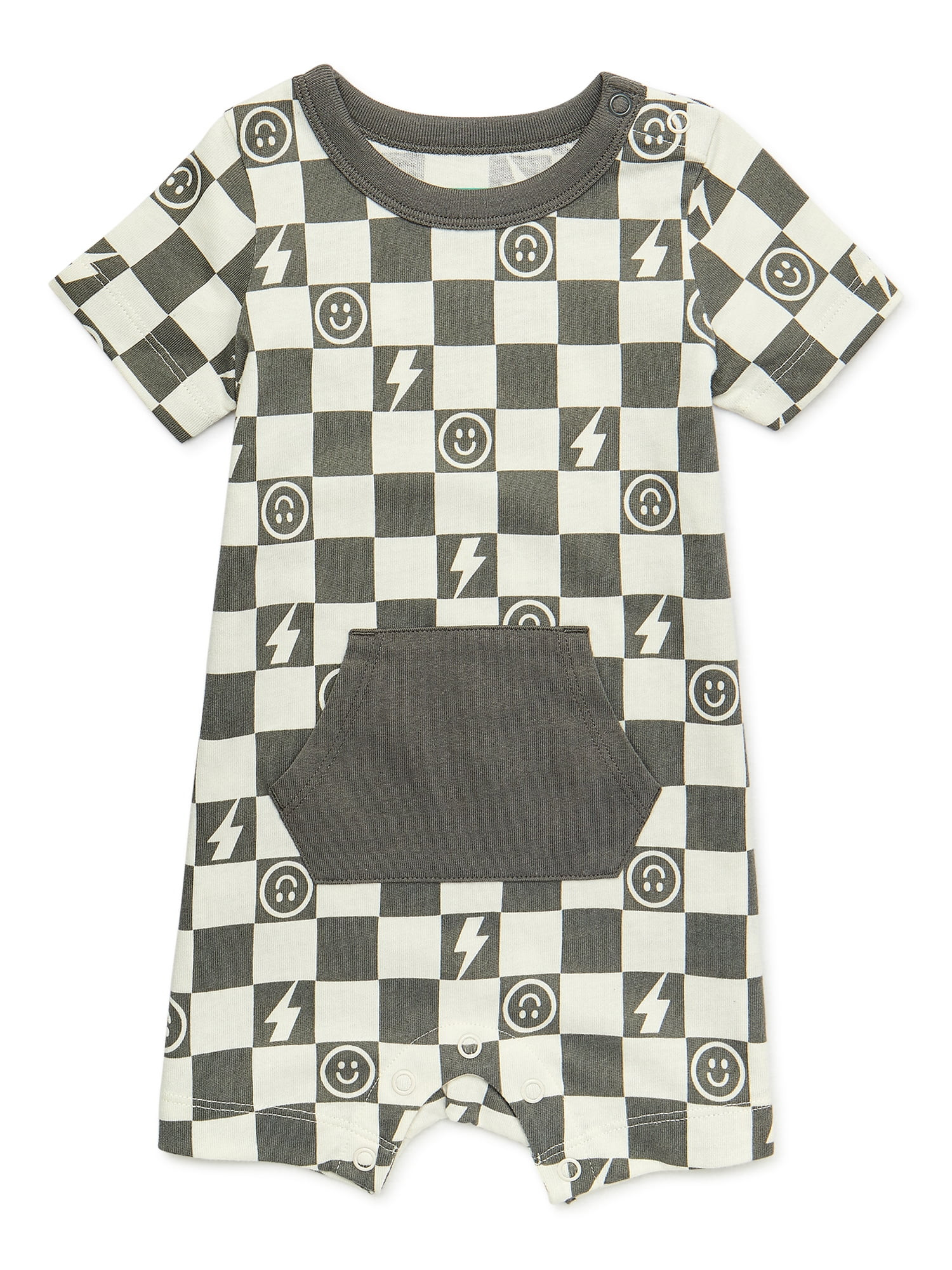 Garanimals Baby Boy Short Sleeve Print Romper, Sizes 0-24 Months | Walmart (US)