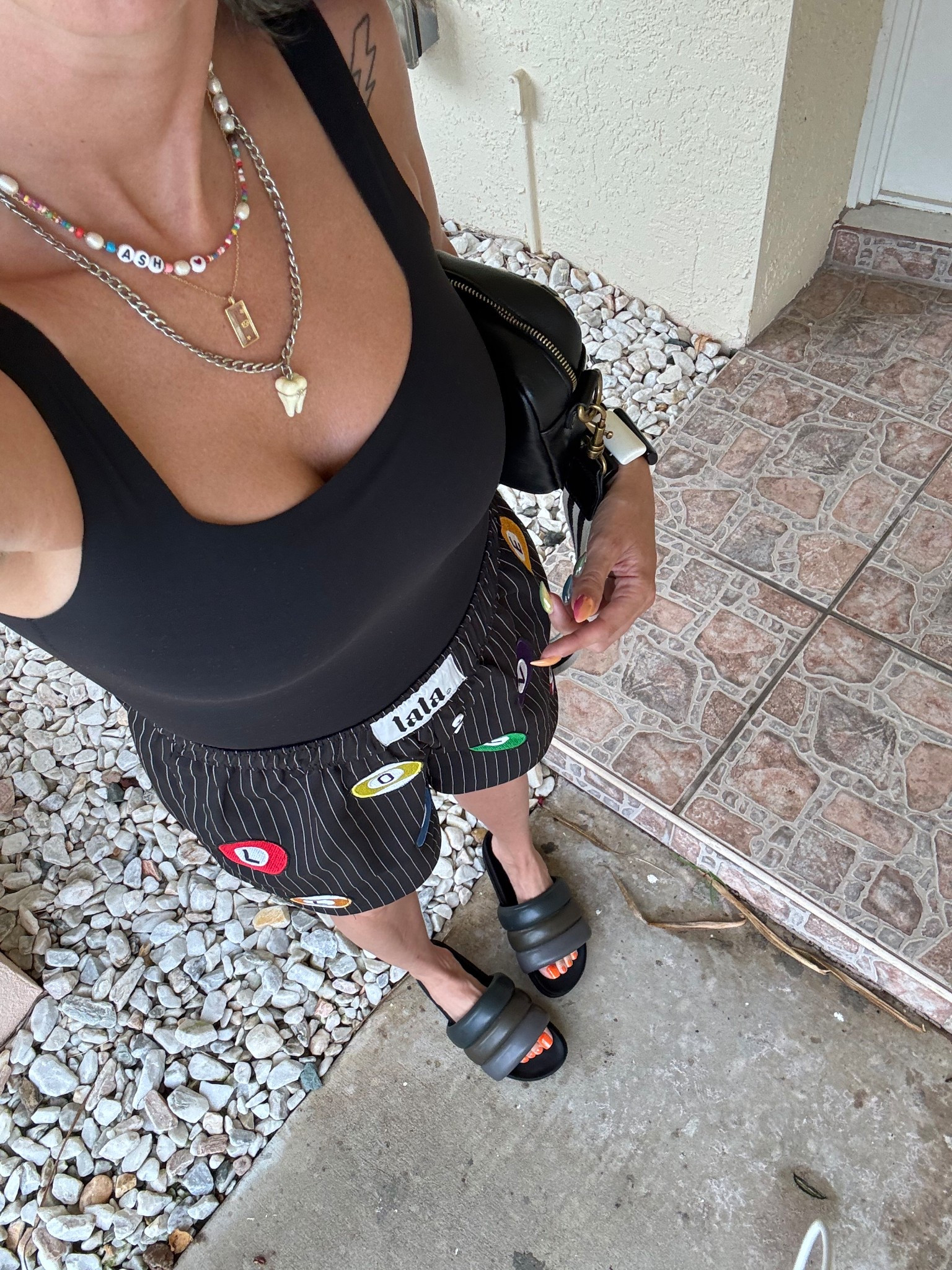 Dressed in Lala boxers I can’t link 
Aerie smoothez bodysuit size small. Roam sandals size 9

#LTKFindsUnder100 #LTKTravel #LTKStyleTip