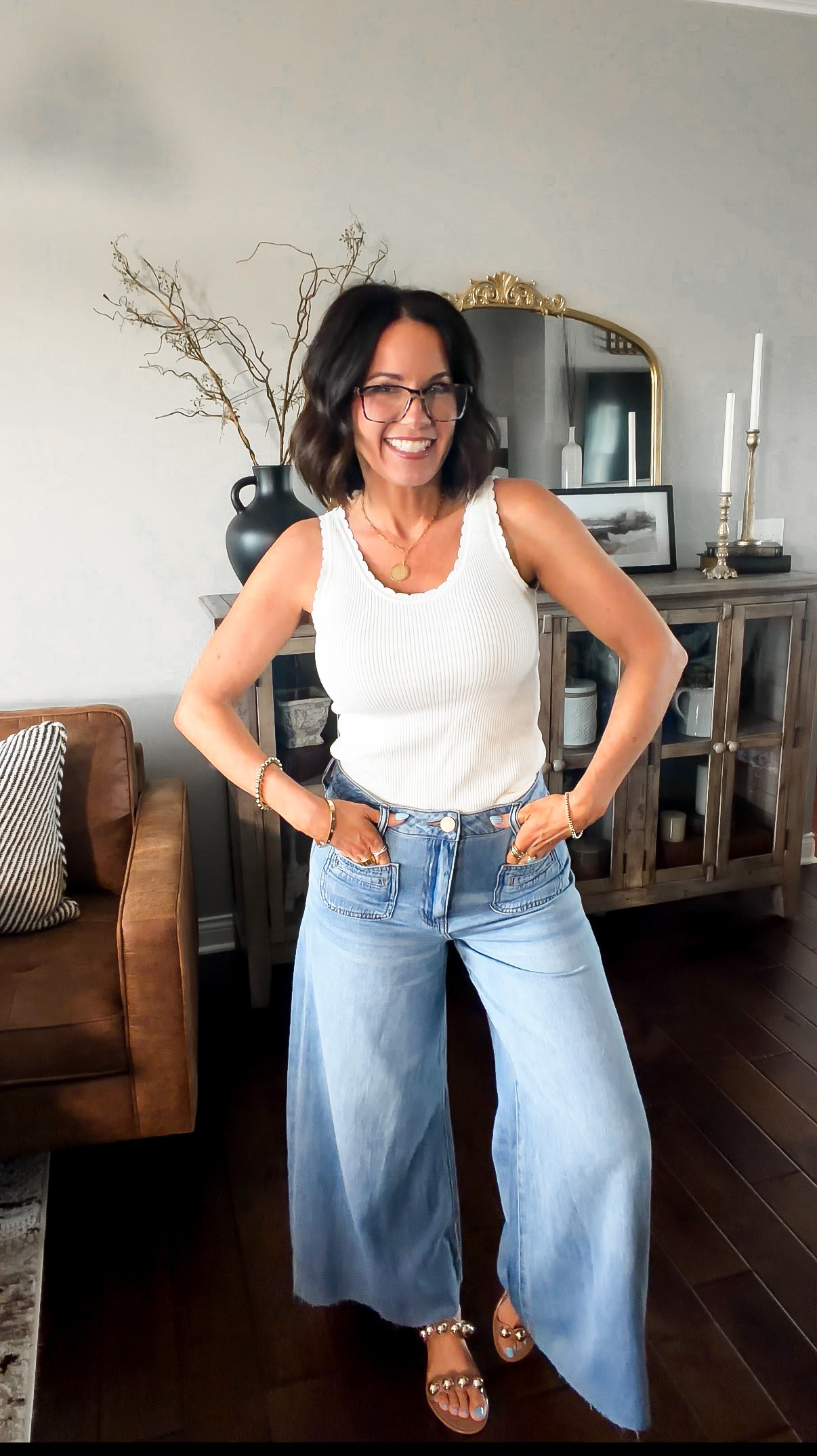 These jeans are SO fun, I love the wide leg style and I'm so glad they're trendy again! ❗️25% Off Sitewide from 5/22 to 5/25❗️One of my FAVORITE brands for denim! So many cute and comfortable styles to choose from! And they offer length options👏🏼

Be sure to SIZE DOWN one size!

I’m wearing a 0 in all-TTS 2

summer jeans, summer outfits, summer style

#LTKootd