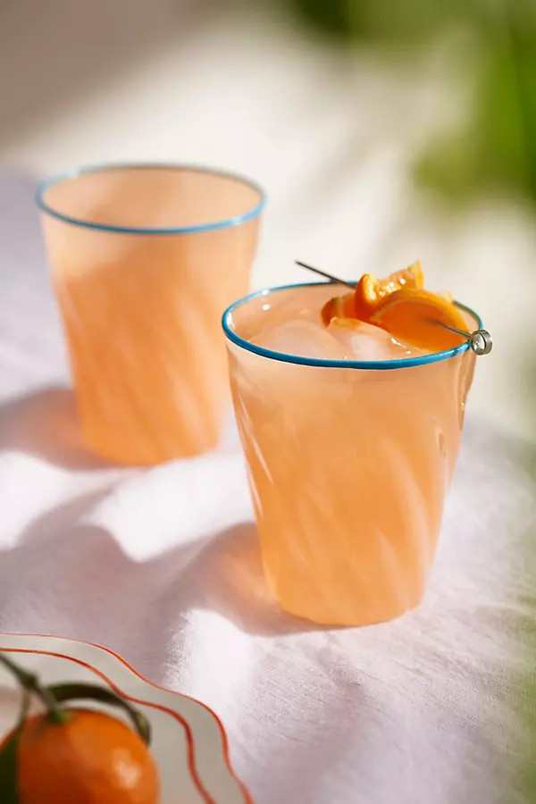 Colorful Swirl Glasses, Set of 2 | Anthropologie (US)