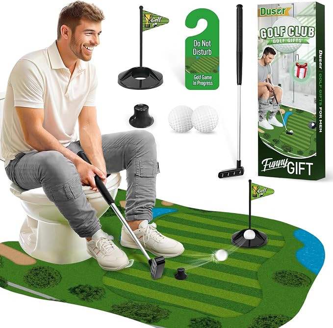 Toilet Golf Gifts for Men, Funny Father‘s Day Gifts for Husband Dad from Wife Daughter Son Golf... | Amazon (US)