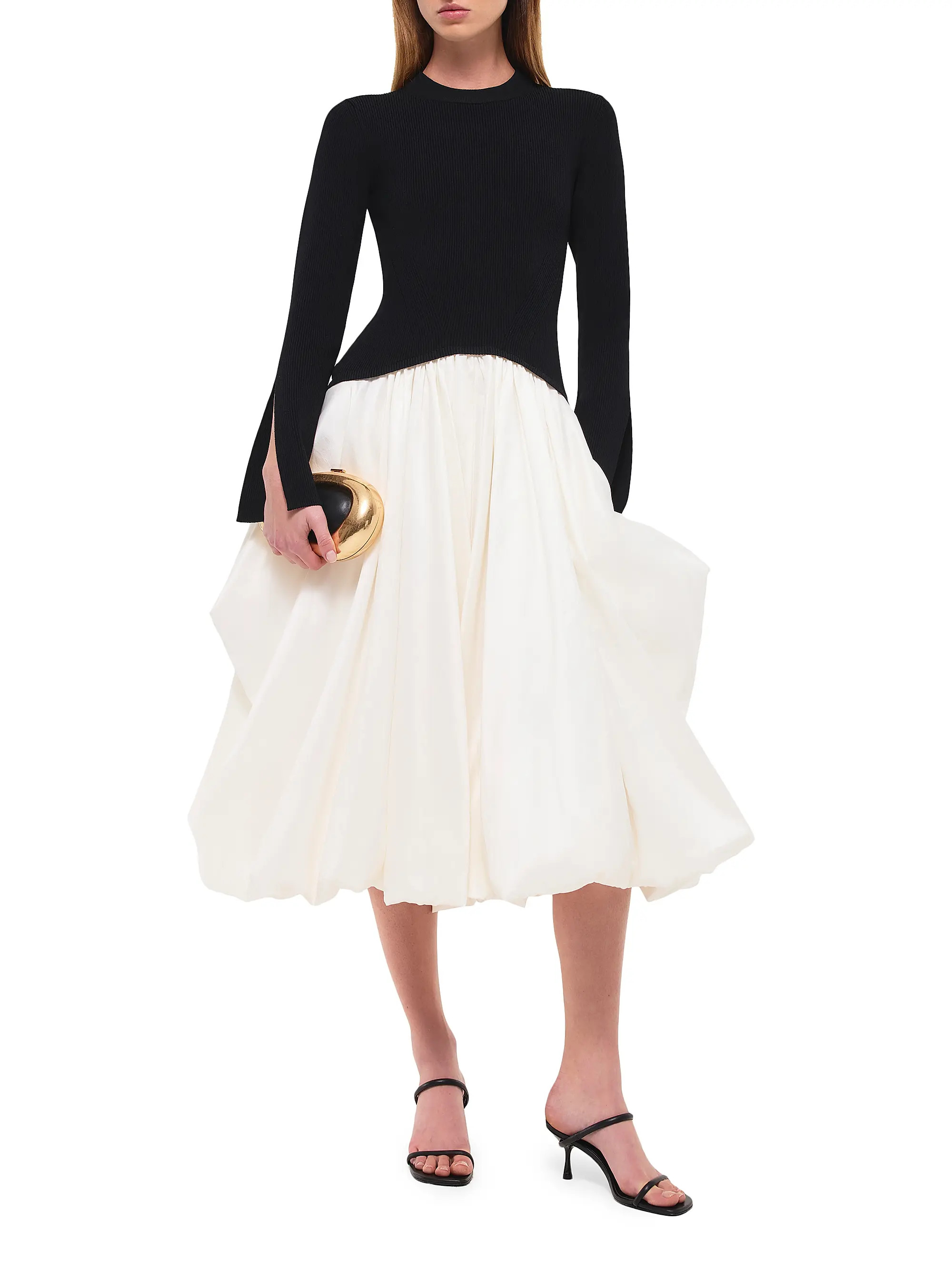 Kenlie Colorblocked Fit & Flare Midi-Dress | Saks Fifth Avenue