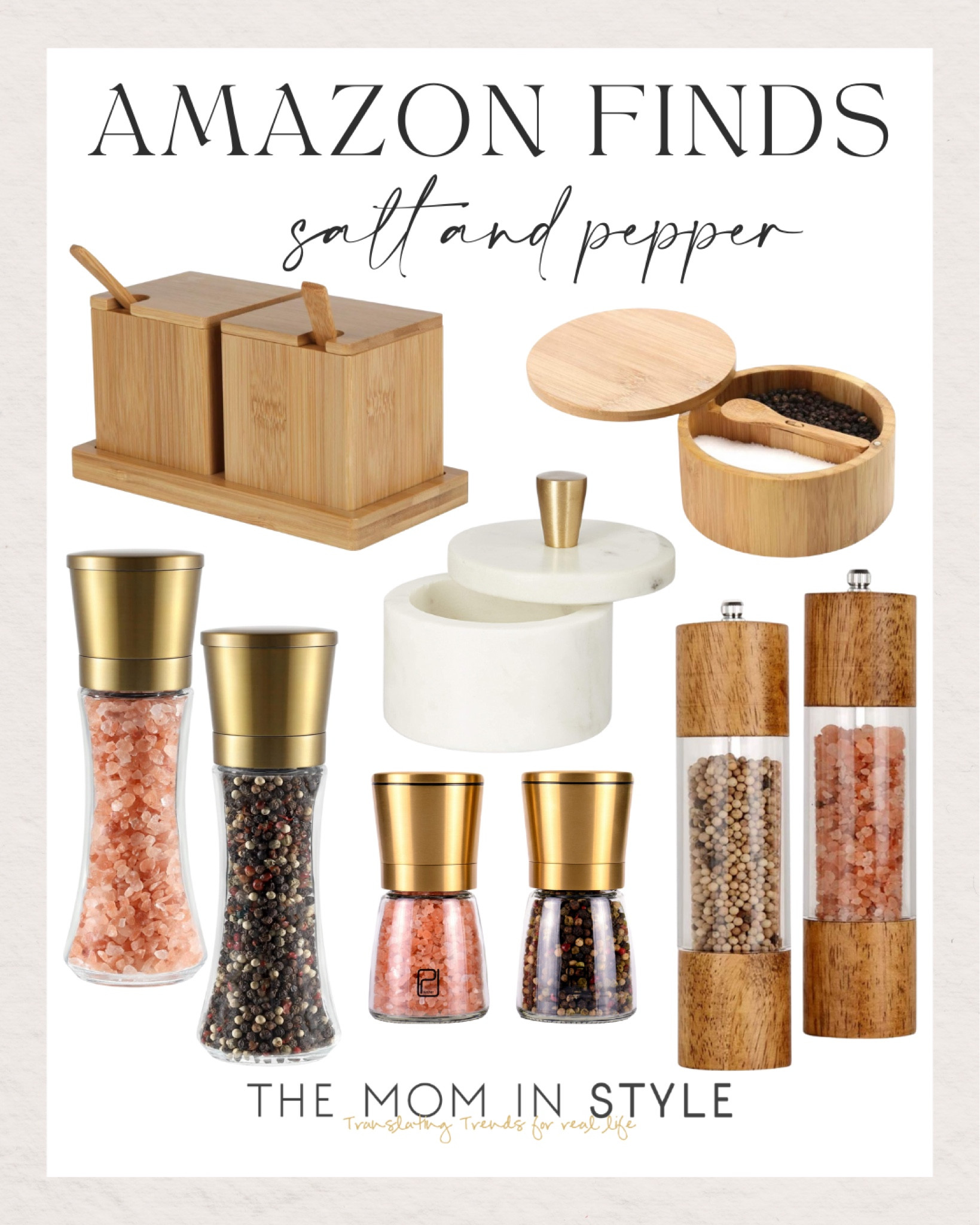 HexMill Salt and Pepper Grinder Set curated on LTK