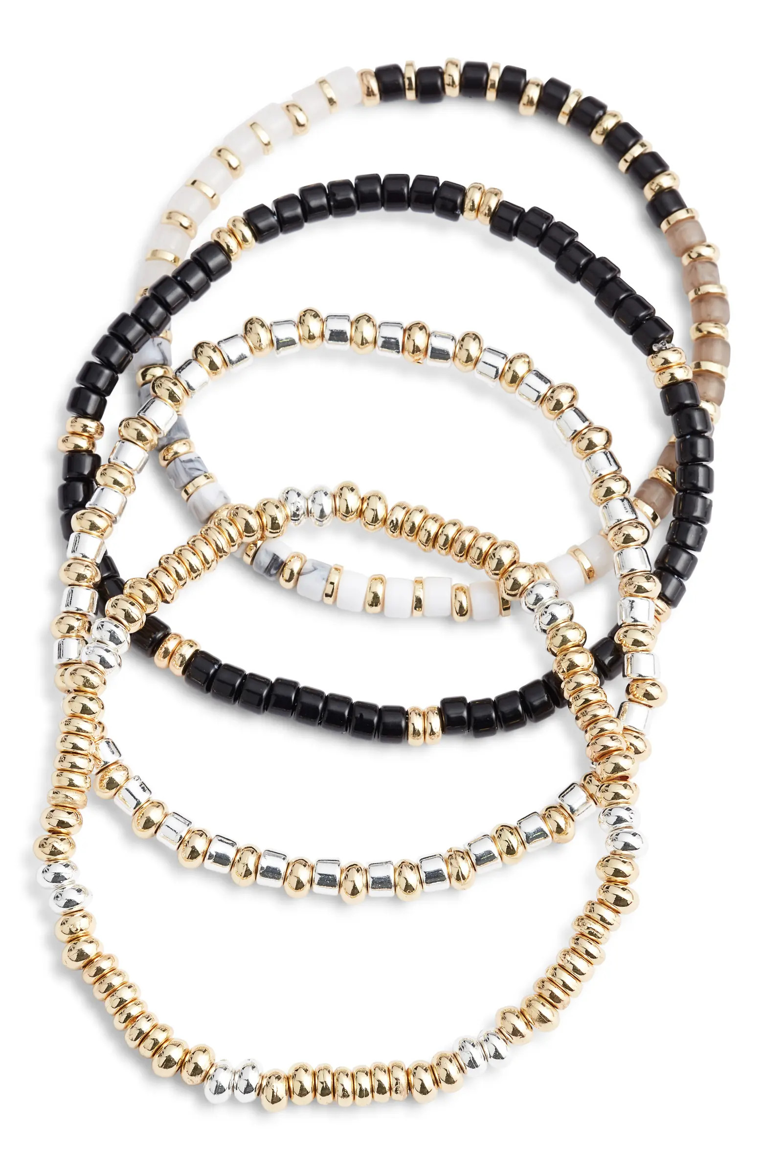 Nordstrom Set of 4 Beaded Stretch Bracelets | Nordstrom | Nordstrom
