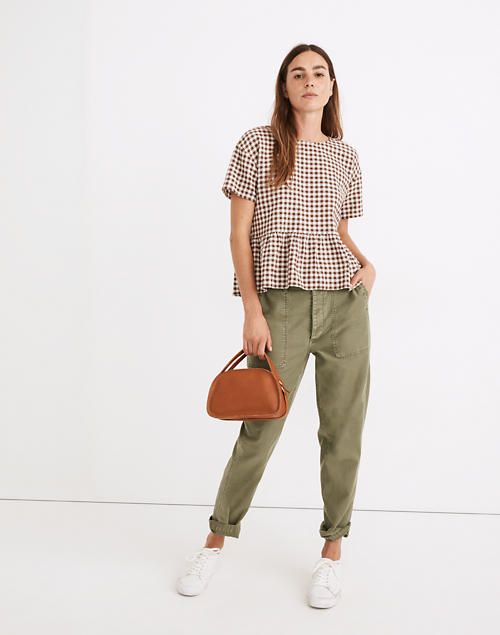 Medford Top in Textured Gingham | Madewell
