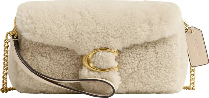 COACH Tabby 19 Genuine Shearling Shoulder Bag | Nordstrom | Nordstrom