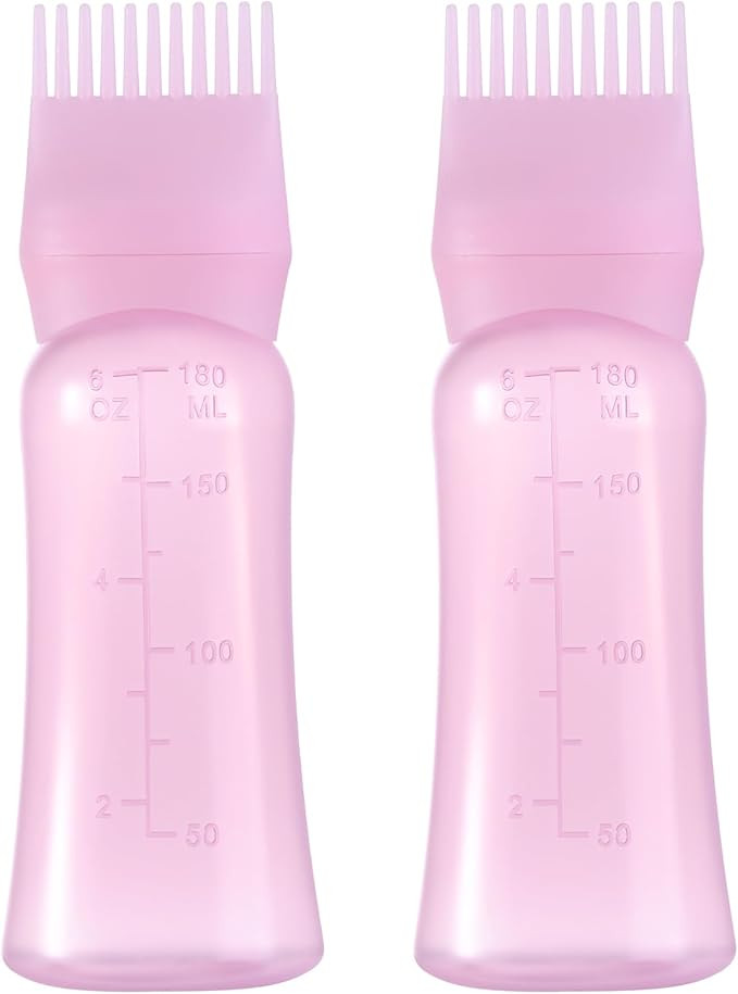 Root Comb Applicator Bottle 6 Ounce Hair Oil Applicator for Hair Dye, Hair Oiler Comb Bottle with... | Amazon (US)