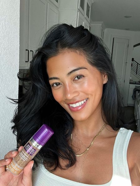 #ad Skin is skinningggg ✨💜 Where skincare meets makeup, the @covergirl Simply Ageless Skin Perfector Essence Foundation is a refreshing and hydrating formula infused with skincare loving ingredients! @Shop.LTK, #liketkit, #covergirlpartner #target #targetpartner #easybreezybeautiful @target