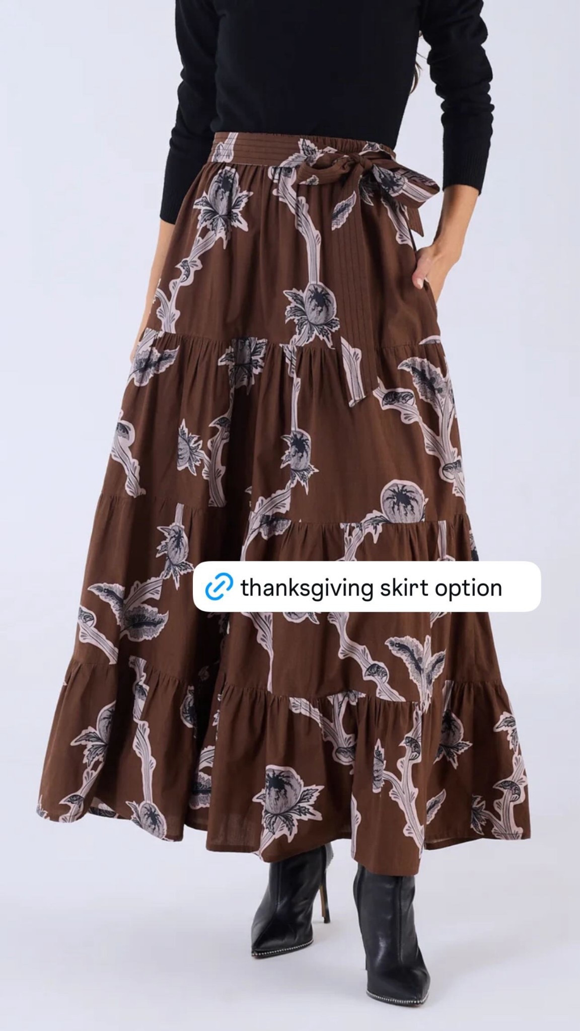 another fab thanksgiving option. loveee the tie waist detail on this one. and the color!! pair with a bodysuit, sweater, ir classic turtleneck. 

#LTKStyleTip #LTKSeasonal