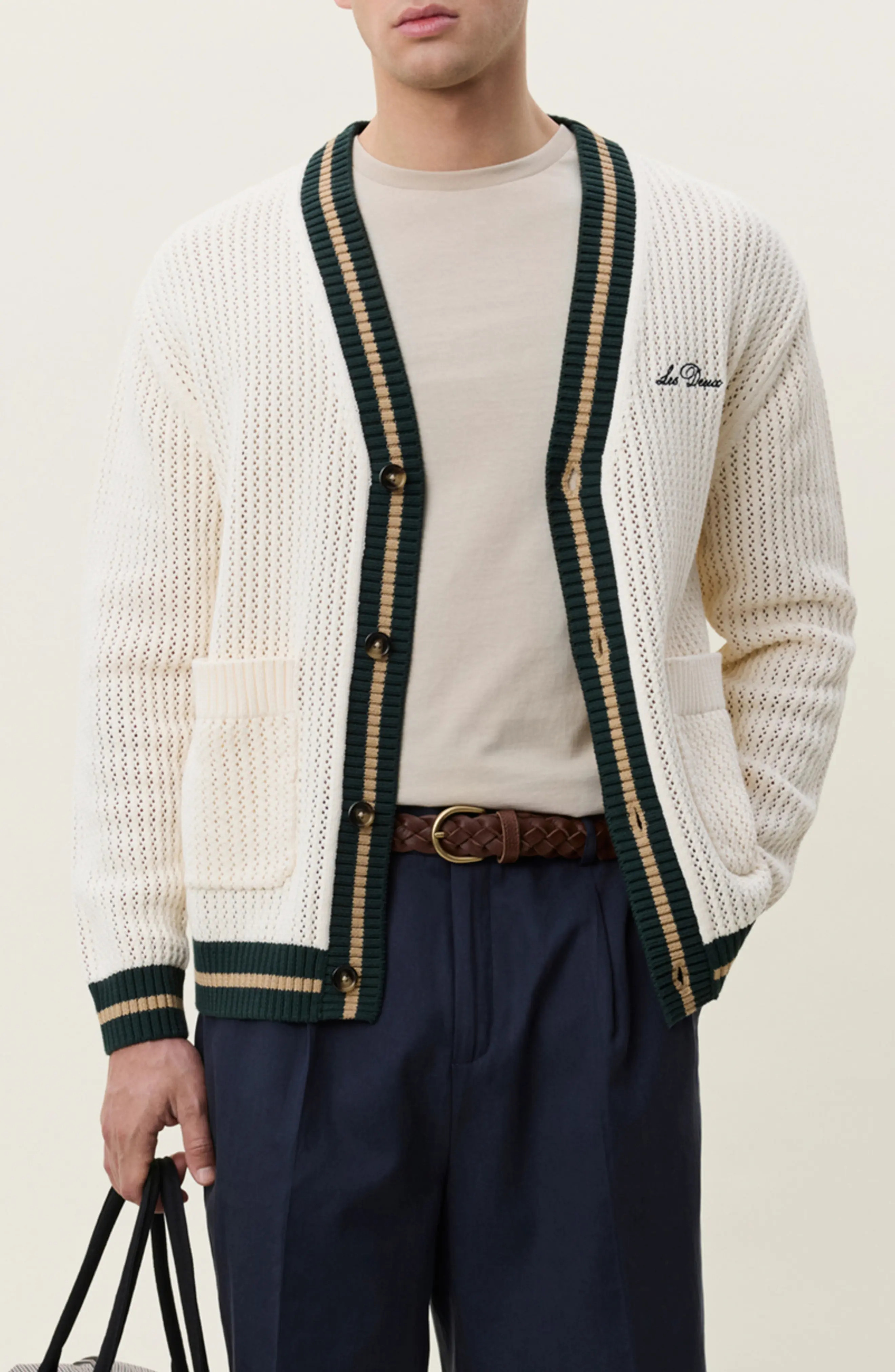 Lace Stitch Cotton Cardigan (Men) | Nordstrom | Nordstrom