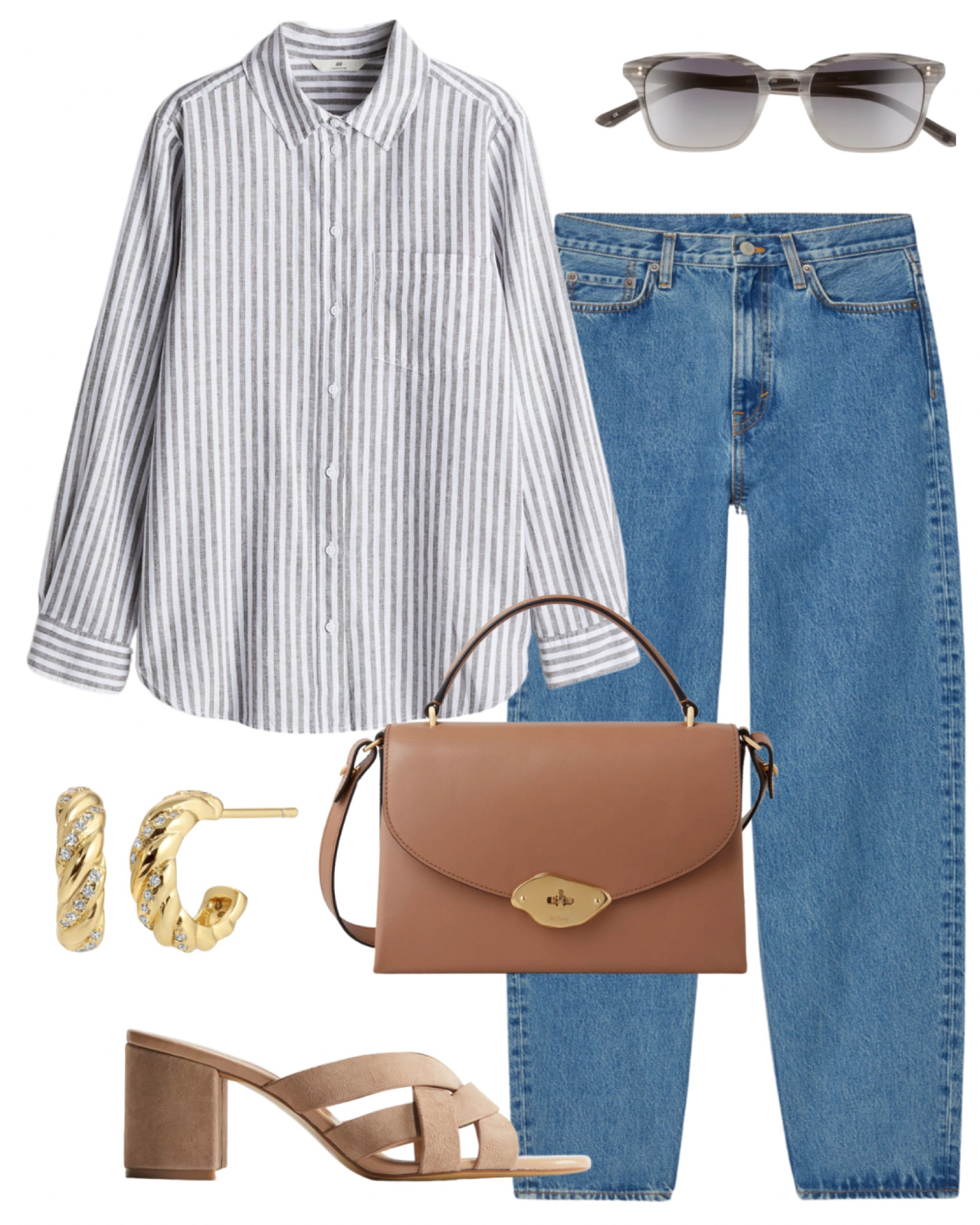 Striped shirt styling, denim trousers, denim pants, jeans look

#LTKFindsUnder100 #LTKShoeCrush #LTKWorkwear