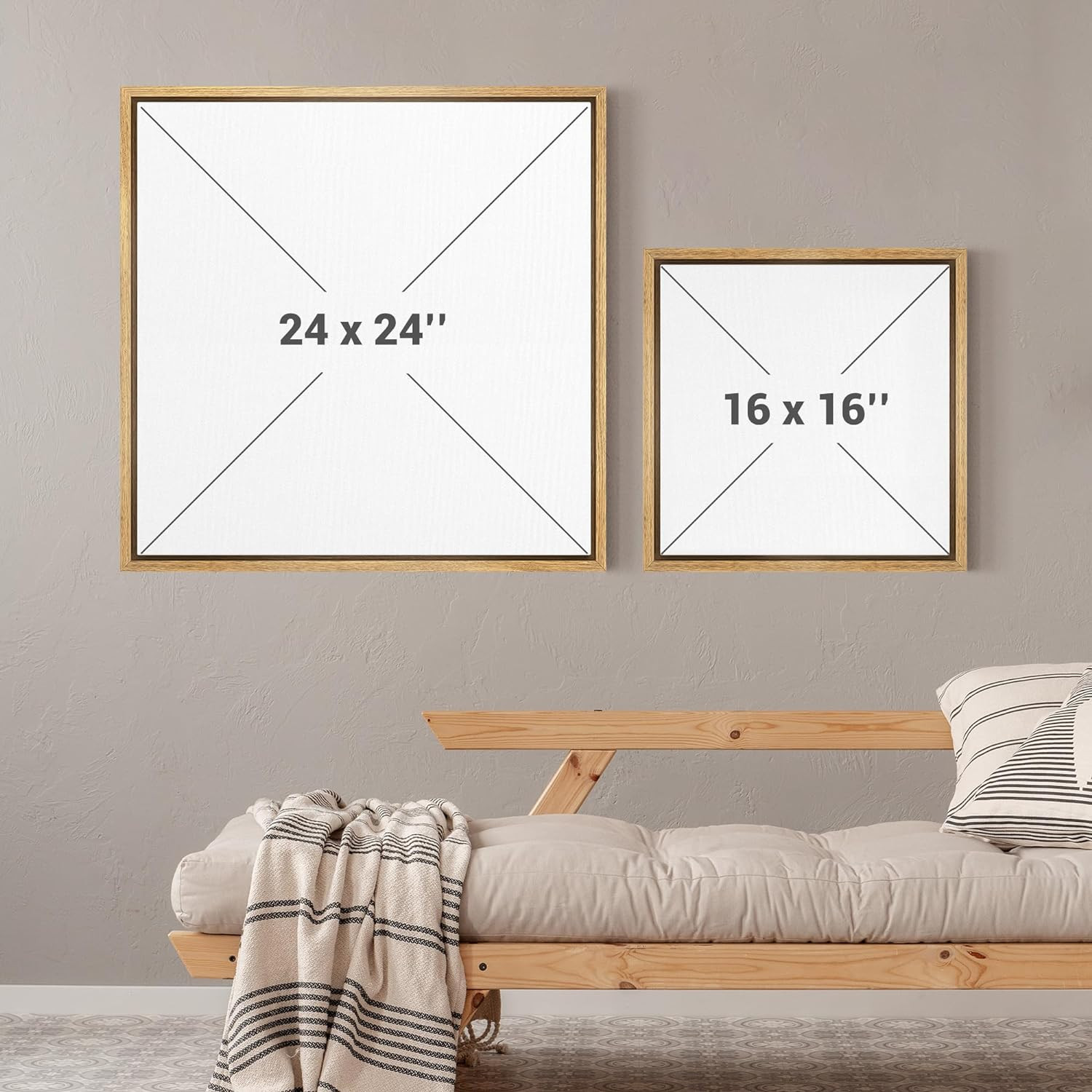 MUDECOR Framed Canvas Print Wall Art Vintage Winter Whisper: Snow-Covered Pine Trees Landscape Wi... | Amazon (US)