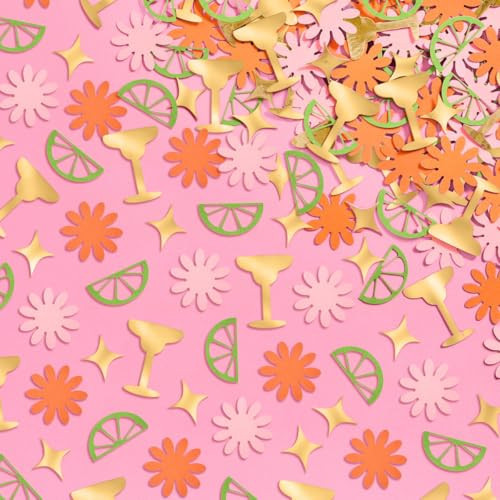 xo, Fetti Margarita Foil Confetti - 200 pc | Fiesta Party Decorations, Tequila Bachelorette Table Decor, Birthday Supplies, Cinco De Mayo Tablescape | Amazon (US)