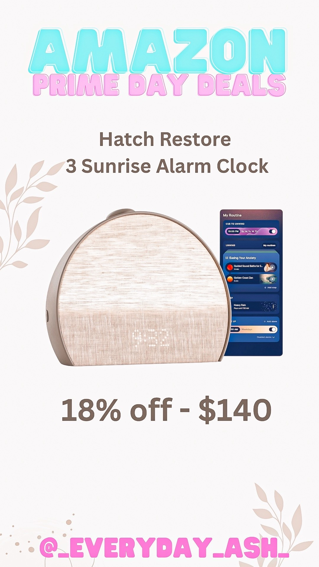 AMAZON PRIME DEAL DAYS 🎉🎉

Hatch alarm, Amazon home finds, wedding gift, housewarming gift, alarm clock 

#LTKHome #LTKSaleAlert #LTKFamily