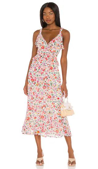 Wildflower Dress in Pink Red Floral | Revolve Clothing (Global)