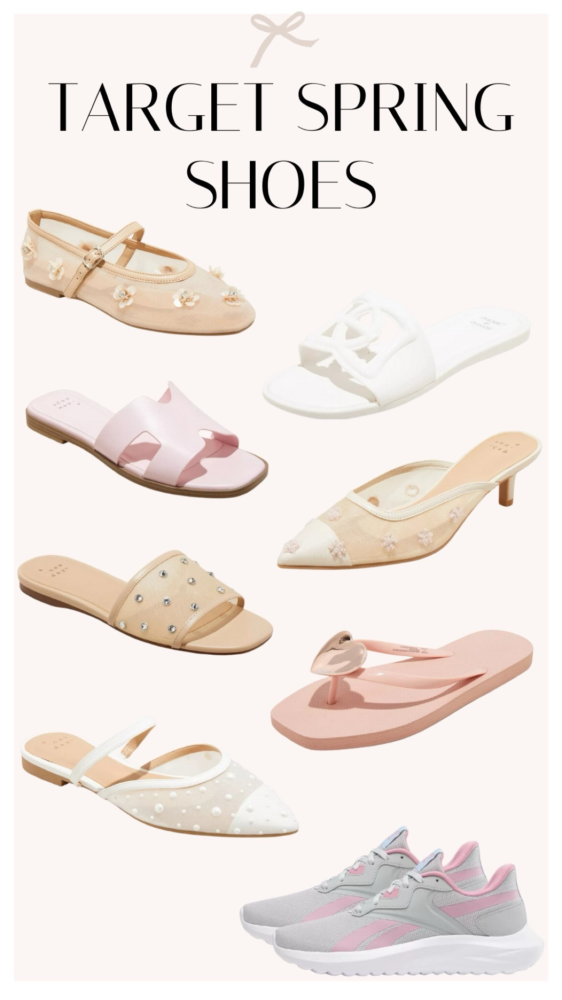 I can’t get over Target’s new spring shoes!! They are all so pretty. Spring sandals // spring flats // flip flops // sneakers // tennis shoes // Target finds // Target shoes 

#LTKShoeCrush #LTKSeasonal #LTKFindsUnder50