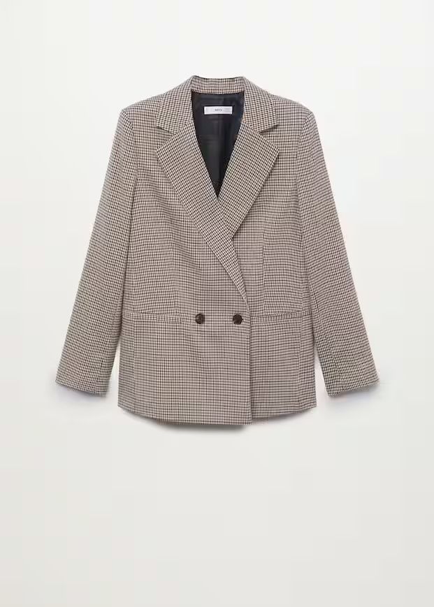 Wrap check blazer | MANGO (US)