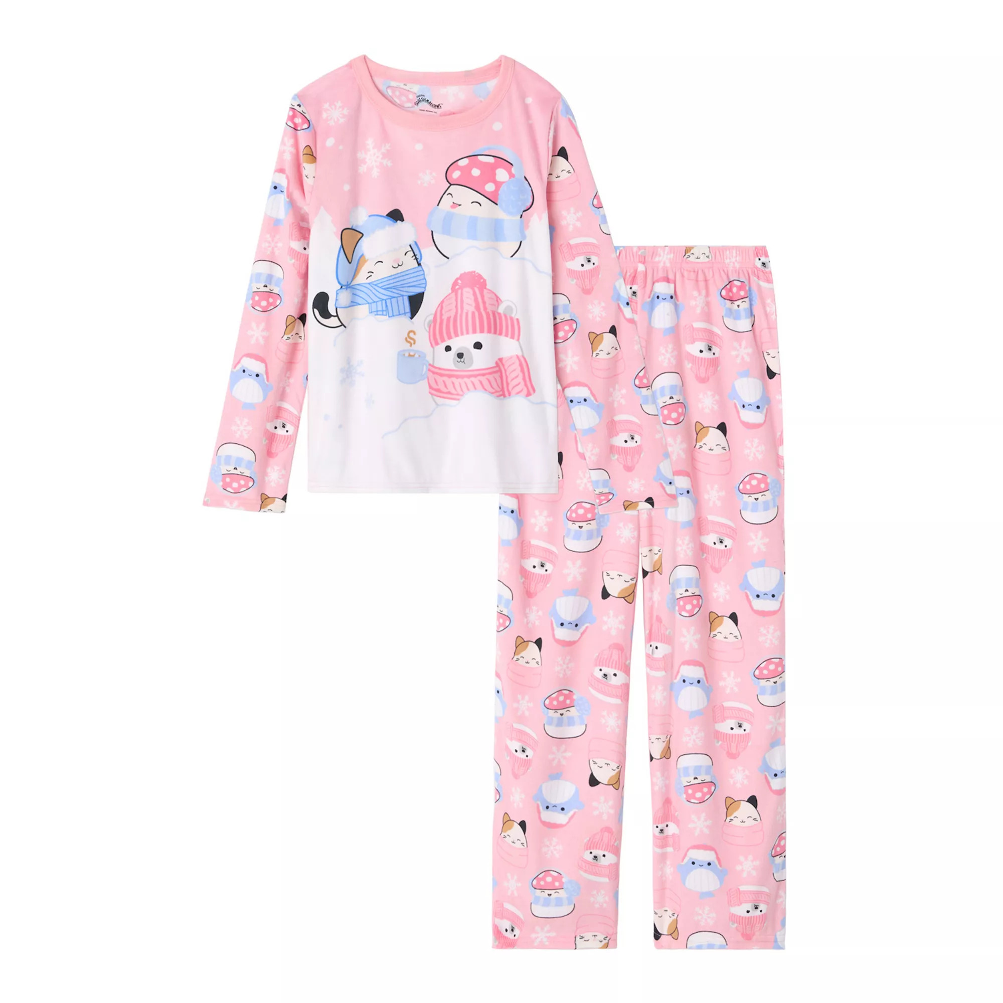 Girls 6-14 Squishmallow 2-Piece Long Sleeve Pajama Top & Pajama Bottoms Set | Kohl's