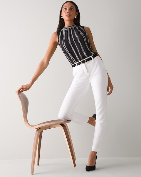 Comfort Stretch Slim Ankle Pants | White House Black Market