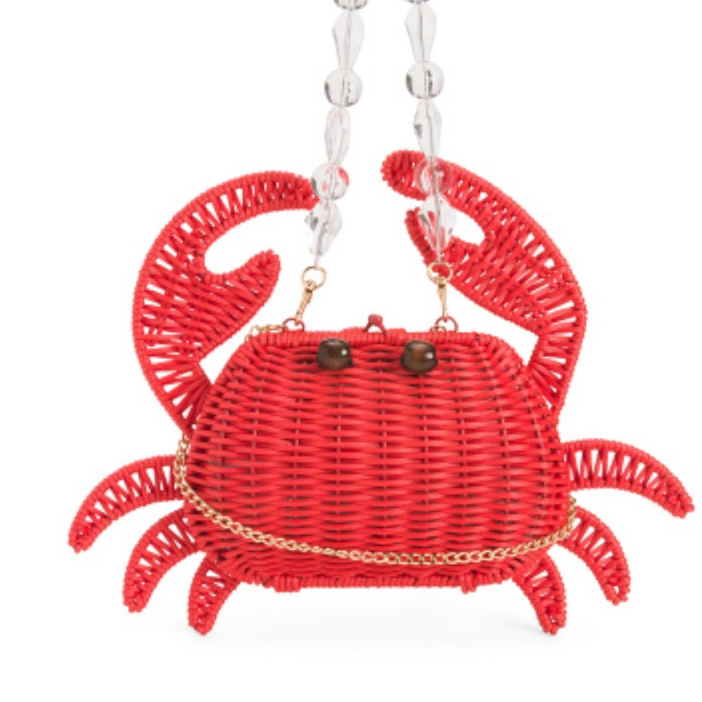 Tommy Bahama Red STRAW Crab Clutch NWT | Poshmark