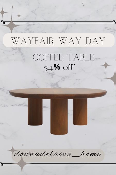 More than half off! Beautiful wood coffee table from Joss and Main! 
Wayfair Way Day sales

#LTKhome #LTKsalealert