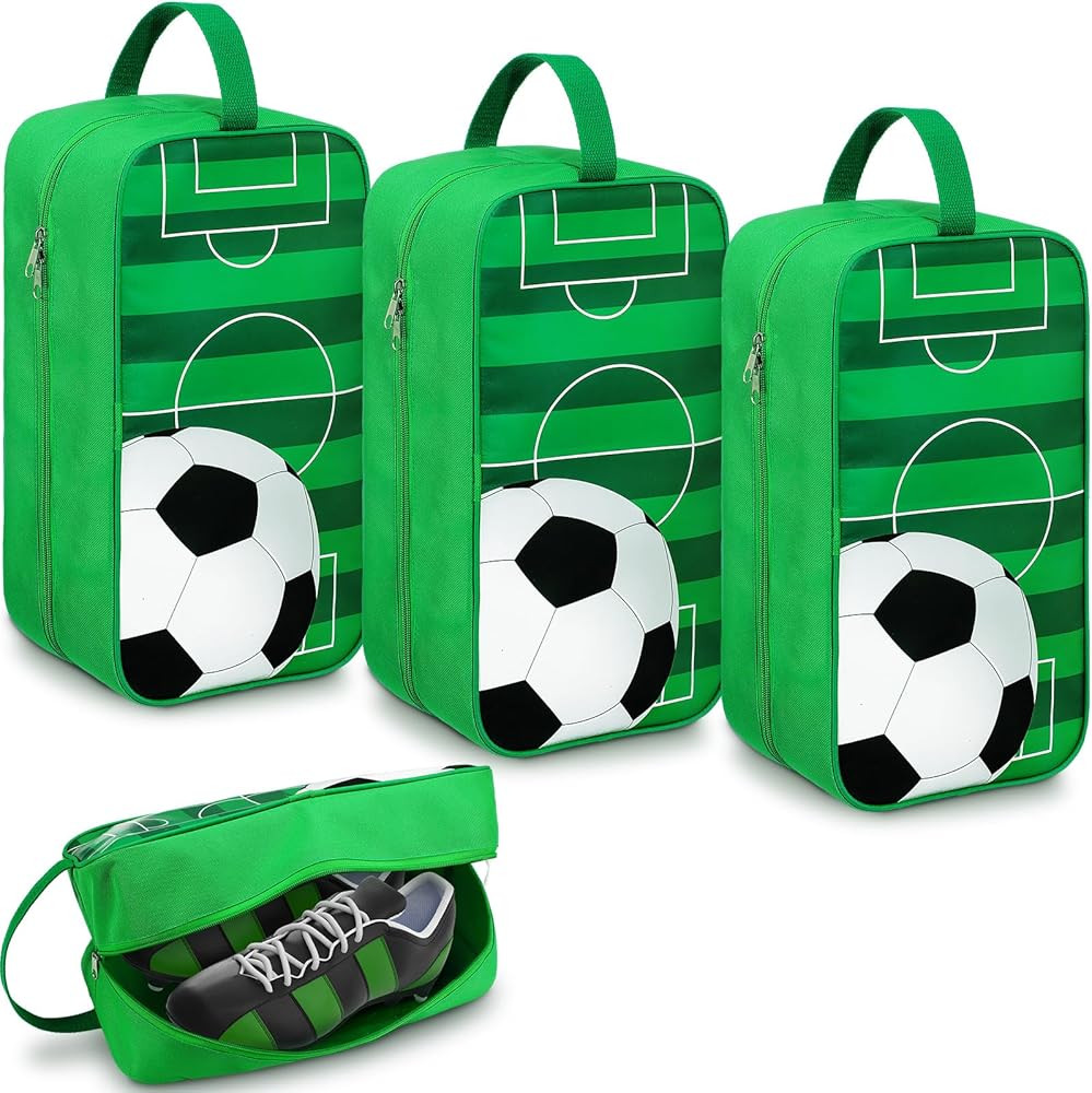 3 Pack Soccer Cleat Bags for Sports Soccer Cleats Salt Bags Travel Toiletry Makeup Pouch with Zip... | Amazon (US)