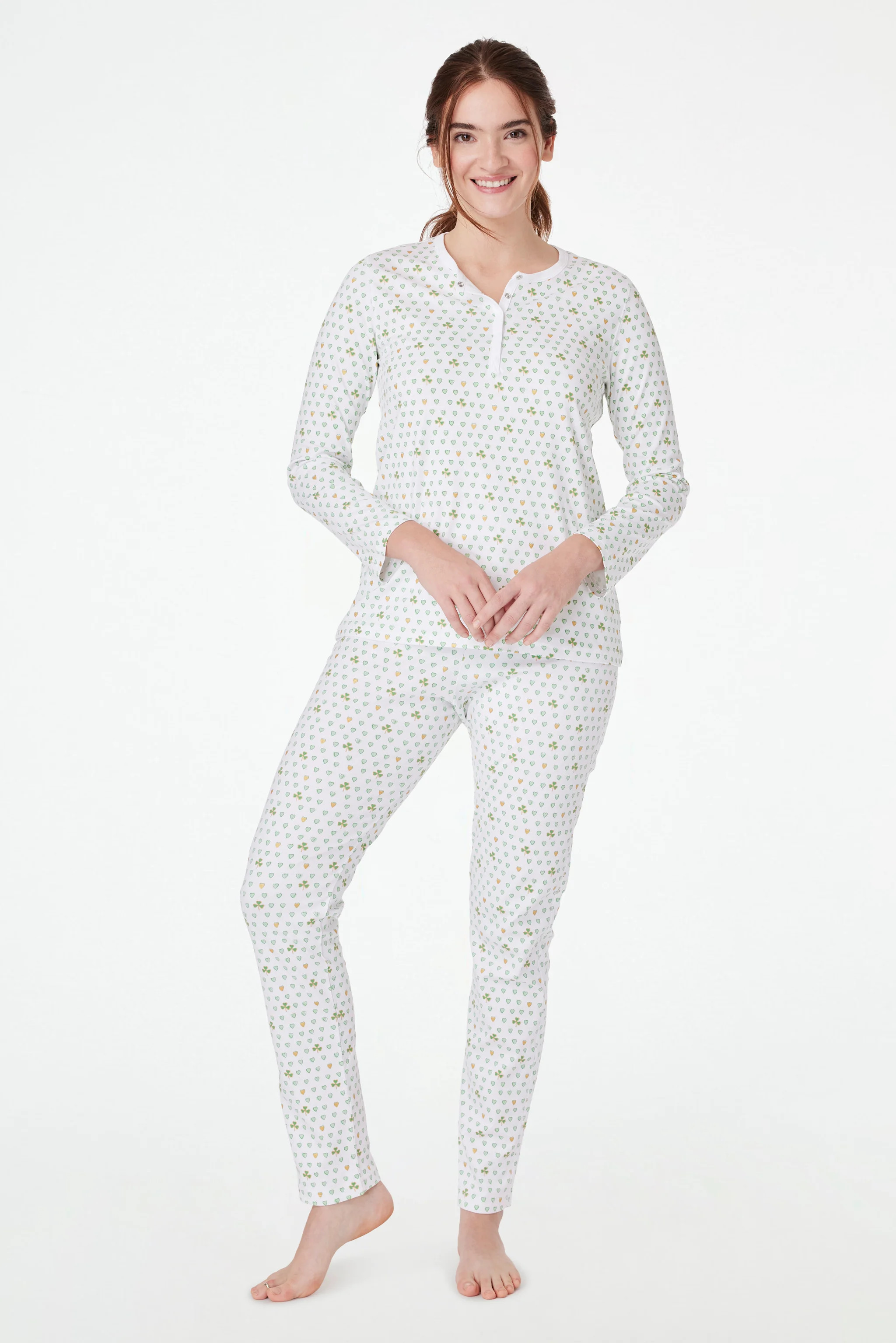 Lucky Hearts Pajamas GOLD / XXS | Roller Rabbit