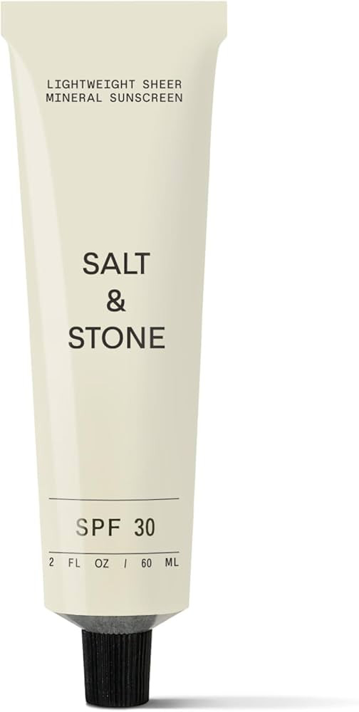 SALT & STONE SPF 30 Lightweight Sheer Daily Sunscreen Moisturizer for Face | 100% Mineral & Oil-F... | Amazon (US)