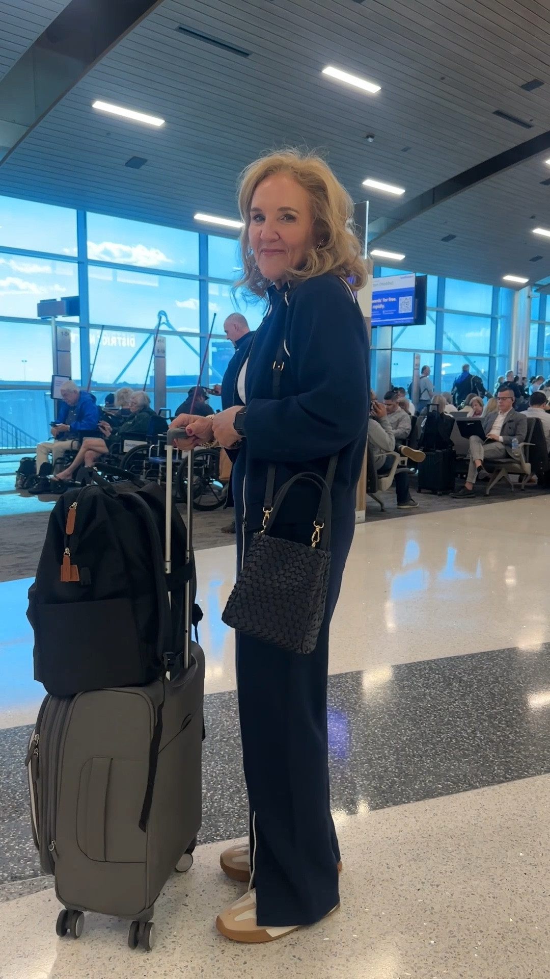 Spanx pique air essentials! The perfect spring summer fabric! Wearing a medium in jacket, medium petite in pants. 
Code NANETTEXSPANX 15% off first order 
Travel outfit spring 2 piece set #spanxpartner

#LTKOver40 #LTKTravel #LTKWatchNow