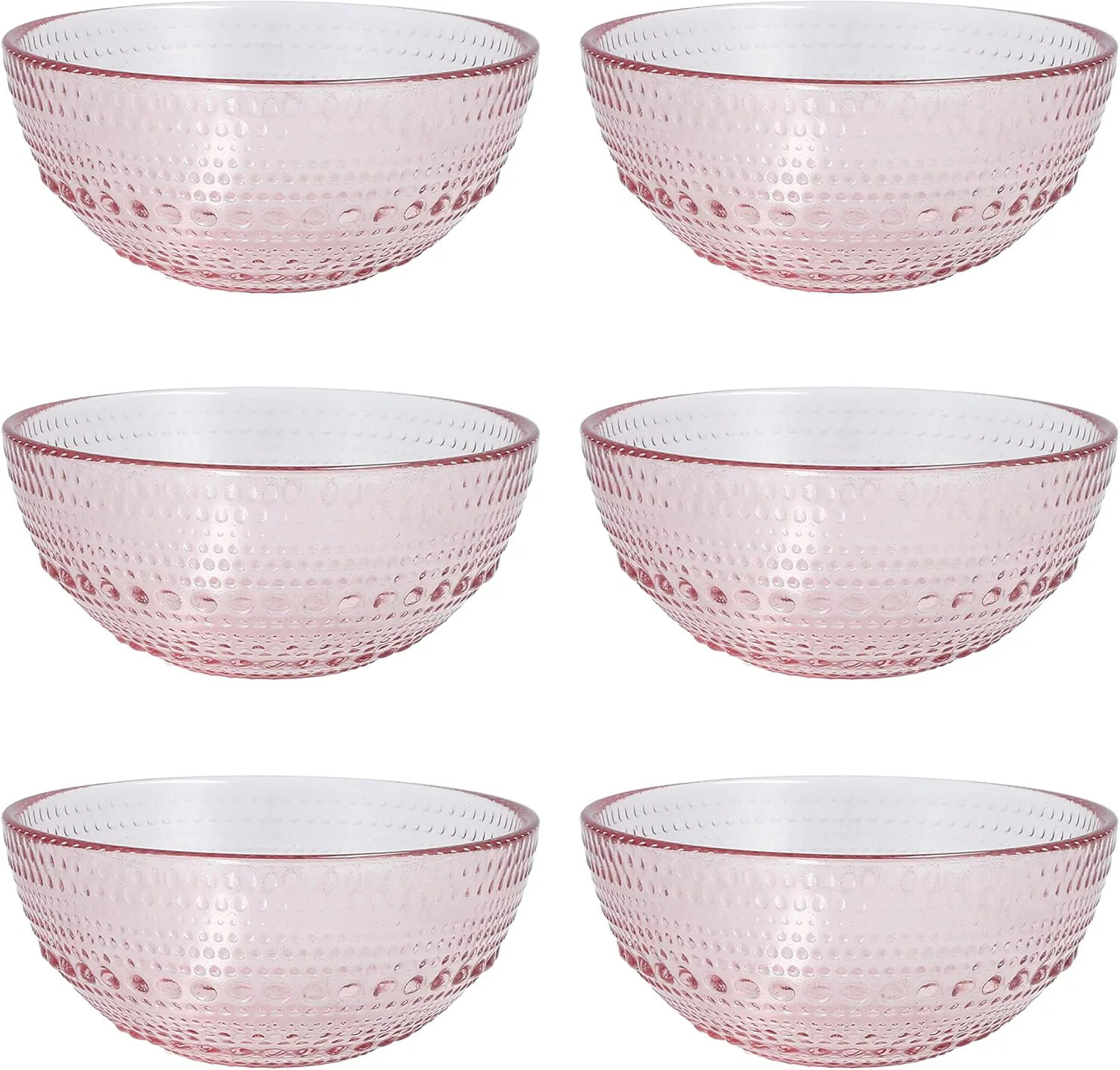 Fortessa Jupiter Set of 6 Cereal Bowl Pink | 646292426861 | Lowe's