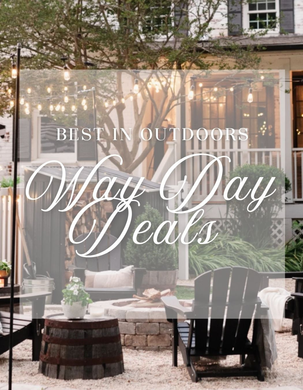 Way Day Outdoor Deals! 

Outdoor furniture, Adirondack chairs, solar light, solar lamp, outdoor curtains, outdoor chair, chairs, patio, backyard

#LTKSaleAlert