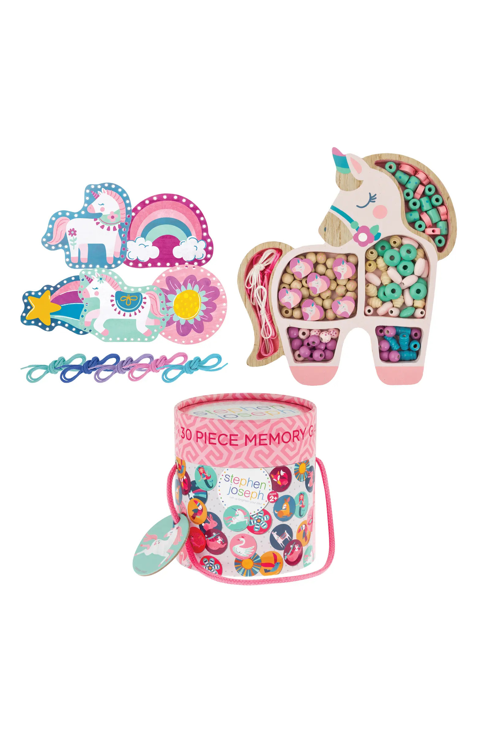 Stephen Joseph Unicorn Memory Game, Lacing Card & Jewelry Activity Set | Nordstrom | Nordstrom