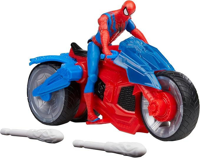 Marvel Spider-Man Web Blast Cycle, 4-Inch Action Figure with Vehicle and 2 Web Projectiles, Kids ... | Amazon (US)
