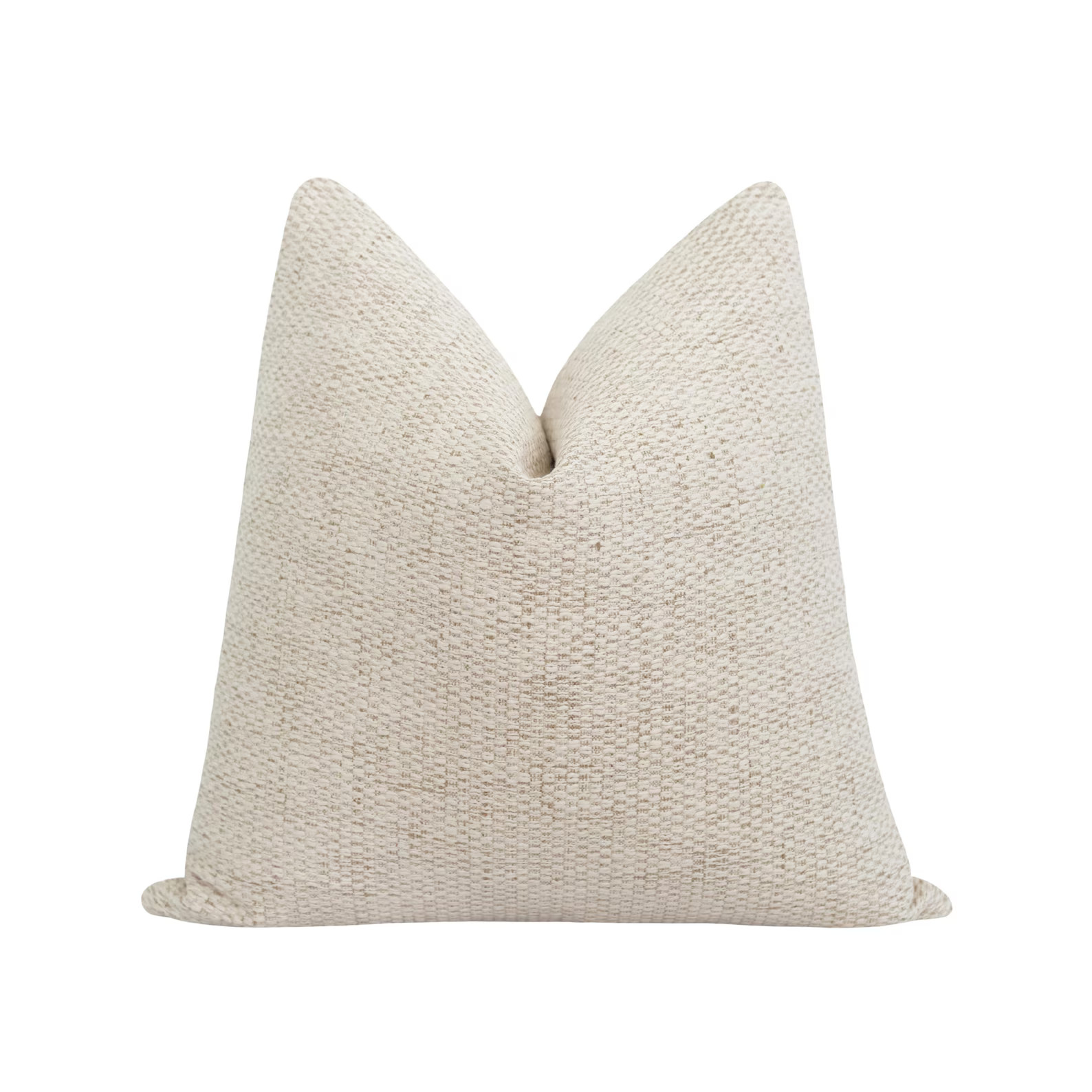 Coastal Sand & Ivory Woven Pillow Cover • Soft Textured Handmade Accent Pillow • Double Sided... | Etsy (US)