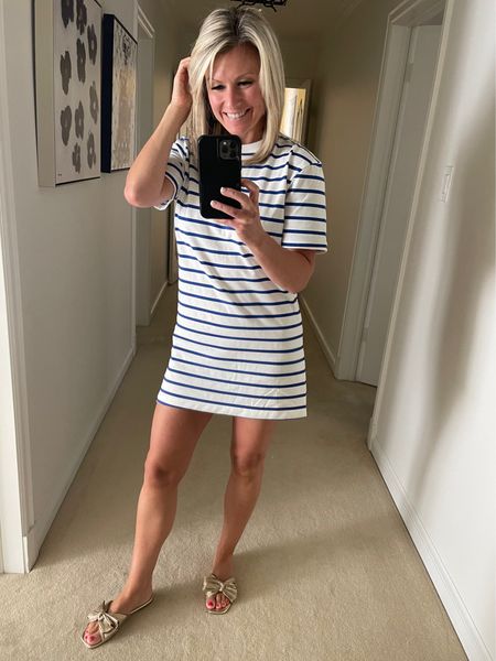 Continuing my stripe era look, and loving this blue and white stripe dress to wear all Summer long! Plus, these gold slides add the perfect touch!

P.S. This dress comes in red too!

Fit4Janine, Avara, Summer Outfits

#LTKSeasonal #LTKFindsUnder100 #LTKStyleTip