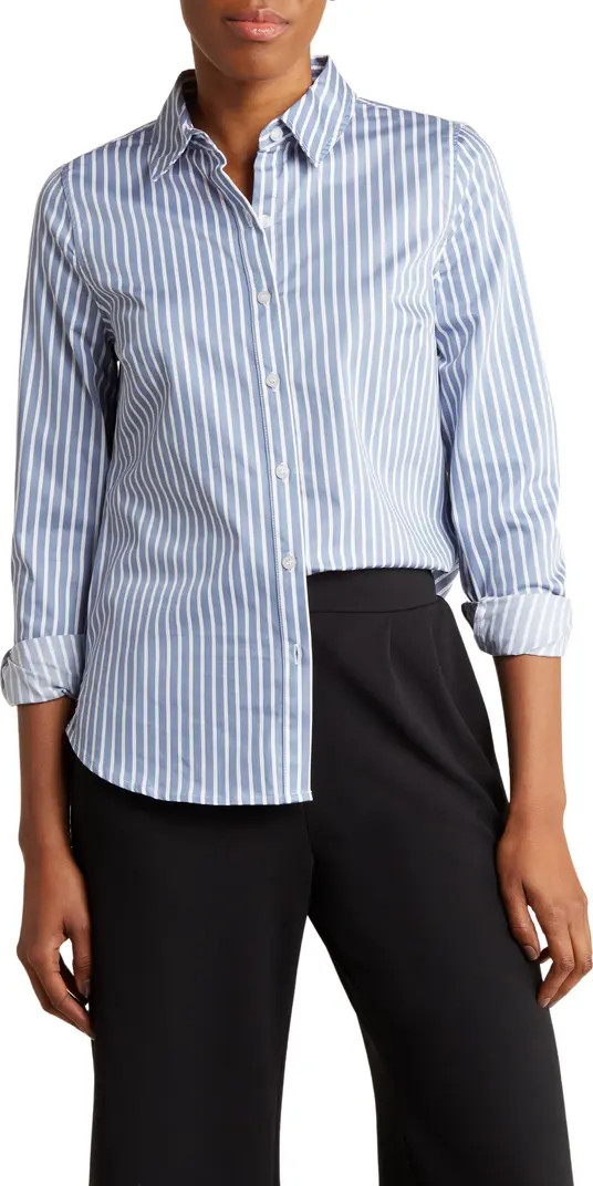 Essential Stripe Poplin Shirt | Nordstrom Rack