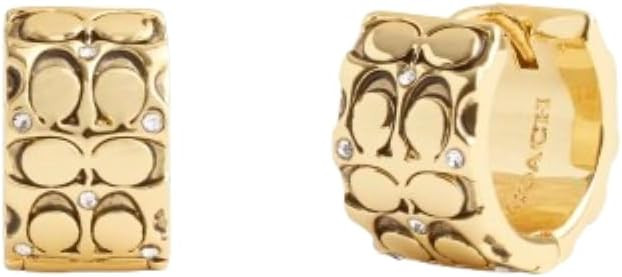 Quilted C Huggie Earrings | Amazon (US)