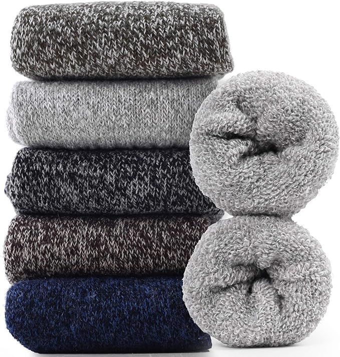 Jeasona Wool Socks for Women Warm Winter Thermal Thick Socks Gifts for Women Mom | Amazon (US)
