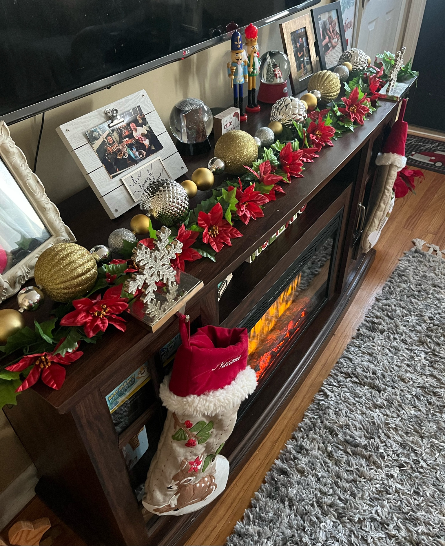 Christmas decor that arrives in time!!
I just added these beautiful ornaments to our fireplace. 
Garland is on sale!!

#LTKHome #LTKHoliday #LTKSaleAlert